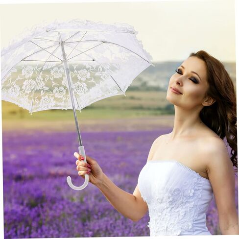 Adorainbow الدانتيل مظلة المظلات الصينية للنساء حفل زفاف شنقا مظلة زخرفة للأطفال مظلات واضحة لحفلات الزفاف الشاي حزب الديكور خمر البلاستيك ملكة جمال الزهور فتاة in Kuwait