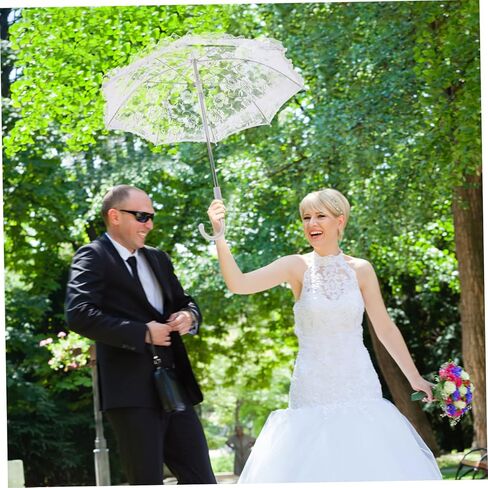 Adorainbow الدانتيل مظلة المظلات الصينية للنساء حفل زفاف شنقا مظلة زخرفة للأطفال مظلات واضحة لحفلات الزفاف الشاي حزب الديكور خمر البلاستيك ملكة جمال الزهور فتاة in Kuwait