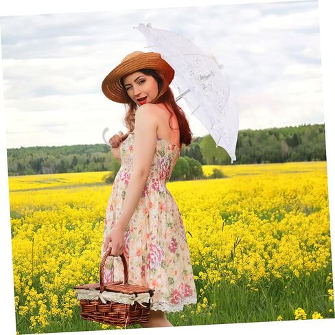 Adorainbow الدانتيل مظلة المظلات الصينية للنساء حفل زفاف شنقا مظلة زخرفة للأطفال مظلات واضحة لحفلات الزفاف الشاي حزب الديكور خمر البلاستيك ملكة جمال الزهور فتاة in Kuwait