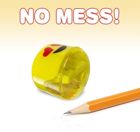 ArtCreativity Emoticon Sharpeners for Kids, Bulk Pack of 24, Emoticon Smile Face Pencil and Crayon Sharpeners, Fun School Supplies for Children, Emoticon Birthday Party Favors for Boys and Girls in Saudi Arabia
