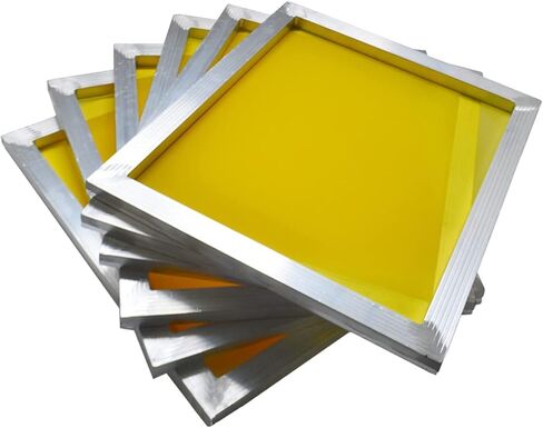 INTSUPERMAI 6pc 18inch *20inch Aluminum Silk Screen Frame with 230 Mesh 100T Yellow Pre-Stretched Silk Screen Printing Frame in Kuwait