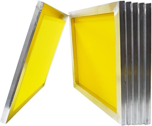 INTSUPERMAI 6pc 18inch *20inch Aluminum Silk Screen Frame with 230 Mesh 100T Yellow Pre-Stretched Silk Screen Printing Frame in Kuwait