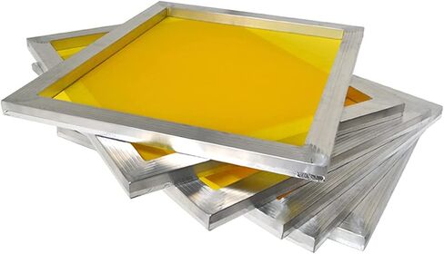 INTSUPERMAI 6pc 18inch *20inch Aluminum Silk Screen Frame with 230 Mesh 100T Yellow Pre-Stretched Silk Screen Printing Frame in Kuwait