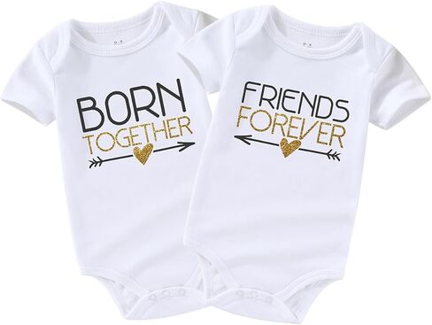 Born Friends Newborn Twins Outfits Boy And Girl Baby Items outfits matching in Saudi Arabia