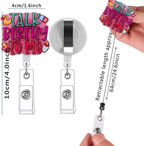 Cute Badge Reels Retractable ID Badge Holder Retractable with Clip,Accessories for Nurse,Student,Teacher, Office Workers, Nurses, Nursing 14 in Saudi Arabia