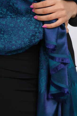 Shiny Saten Authentic Pashmina Shawl - Silky Touch, Gift for Women - Large Shawls and Wraps in Saudi Arabia