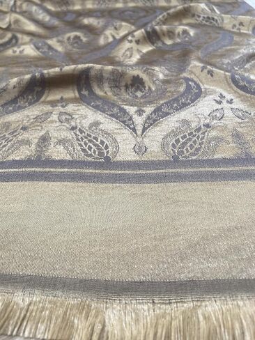 Shiny Saten Authentic Pashmina Shawl - Silky Touch, Gift for Women - Large Shawls and Wraps in Saudi Arabia