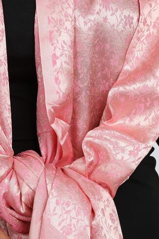 Shiny Saten Authentic Pashmina Shawl - Silky Touch, Gift for Women - Large Shawls and Wraps in Saudi Arabia