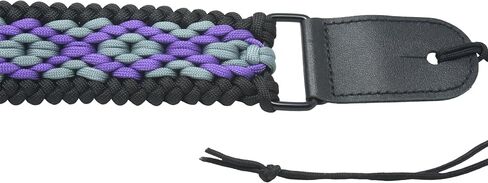 حزام جيتار Ten Point Gear® 550 Paracord - نهايات جلدية محببة بالكامل لتوفير الراحة والثبات والمتانة أثناء تشغيل الموسيقى. in Kuwait