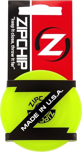 ZipChip - The Original - Made in USA - Mini Flying disc - Soft Rubber - Pocket Size - Lightweight - Indoors/Outdoors - Floats in Water - Unique sidearm Throw - Patented in Saudi Arabia