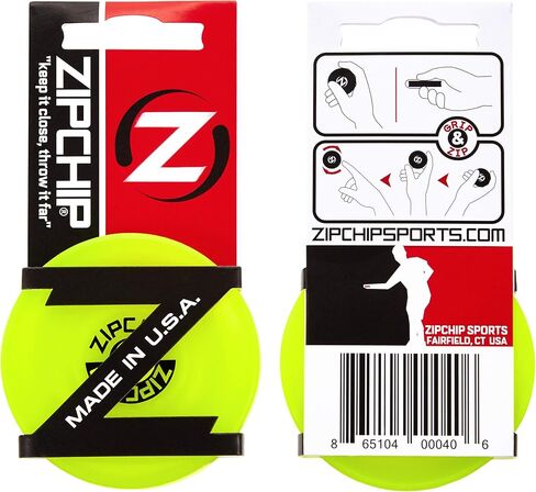 ZipChip - The Original - Made in USA - Mini Flying disc - Soft Rubber - Pocket Size - Lightweight - Indoors/Outdoors - Floats in Water - Unique sidearm Throw - Patented in Saudi Arabia
