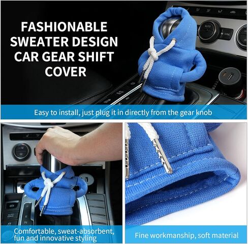 2023 غطاء رأس بمقبض ناقل الحركة الجديد للسيارة، غطاء مقبض ناقل الحركة العالمي، غطاء ناقل الحركة، غطاء رأس لطيف لمقبض ناقل الحركة، ديكور حامي عصا ناقل الحركة (قطعتان. أسود + أحمر) in Kuwait