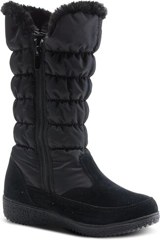 Flexus Spring Step Citywalk Tall Waterproof Winter Boots for Women - Ladies Snow Boots with Cozy Nylon & Faux Fur Lining - Women's Mid-Calf Boots with Zipper Closure in Saudi Arabia