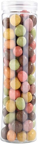 HoleviFO Clear Empty Wide Mouth Plastic Sensory Bottles with Smooth Lids with Lids and Labels - Round Plastic Test Tubes with Screw Caps for Party Gum Balls,Event Jelly Beans and BPA Free (Diamond Lids) in Kuwait