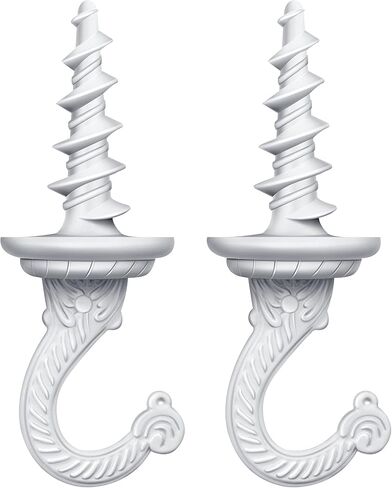Ripeng Swag Ceiling Hooks Wall Hook Heavy Duty Swag Hook Indoor Outdoor for Hanging Plants Chandelier (White,4 Pieces) in Saudi Arabia