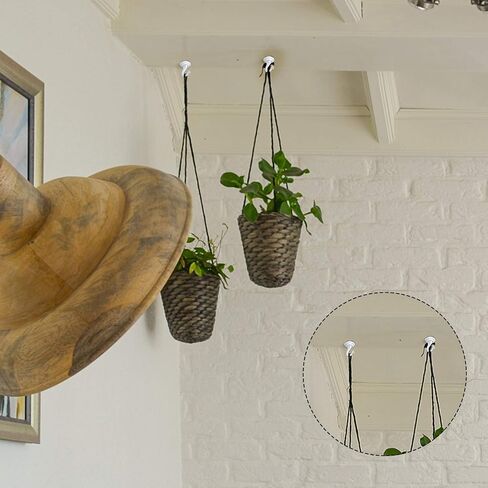 Ripeng Swag Ceiling Hooks Wall Hook Heavy Duty Swag Hook Indoor Outdoor for Hanging Plants Chandelier (White,4 Pieces) in Saudi Arabia
