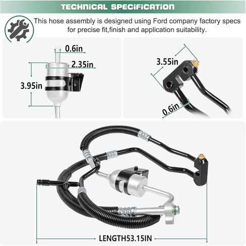56207 مجموعة خرطوم خط التفريغ والشفط-مجموعة خرطوم المنوع-لفورد F-150 F-250 F-250 SD F-350 F-350 SD Lobo 1998-2003 in Kuwait