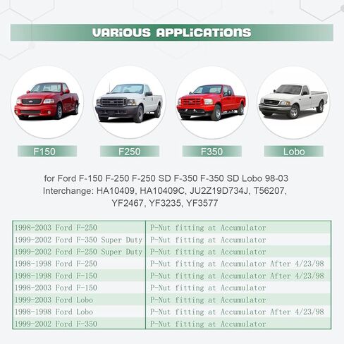 56207 مجموعة خرطوم خط التفريغ والشفط-مجموعة خرطوم المنوع-لفورد F-150 F-250 F-250 SD F-350 F-350 SD Lobo 1998-2003 in Kuwait