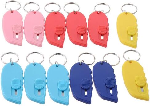 12 Pcs Mini Box Cutter,Safety Retractable Keychain Package Opener Tool for Office in Saudi Arabia