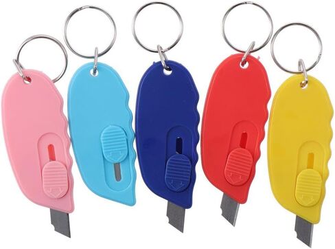 12 Pcs Mini Box Cutter,Safety Retractable Keychain Package Opener Tool for Office in Saudi Arabia