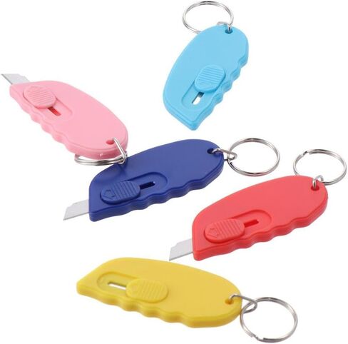 12 Pcs Mini Box Cutter,Safety Retractable Keychain Package Opener Tool for Office in Saudi Arabia