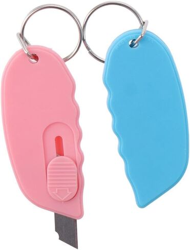 12 Pcs Mini Box Cutter,Safety Retractable Keychain Package Opener Tool for Office in Saudi Arabia