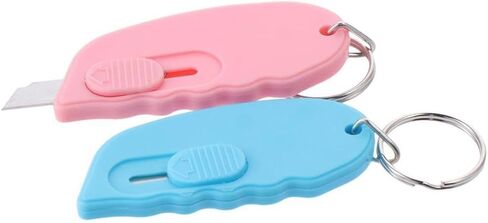12 Pcs Mini Box Cutter,Safety Retractable Keychain Package Opener Tool for Office in Saudi Arabia
