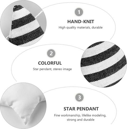 BESPORTBLE Baby Crib Star Mobile Nordic Style String Star Banner Garland Nursery Bed Cot Hanging Star Banner Pendant Star Hanging Mobile Decoration Black White Stripe in Saudi Arabia