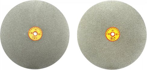 uxcell 250mm 10-inch 80 & 120 Grit Diamond Coated Flat Lap Disk Wheel Grinding Sanding Disc in Saudi Arabia