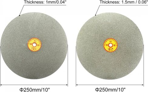 uxcell 250mm 10-inch 80 & 120 Grit Diamond Coated Flat Lap Disk Wheel Grinding Sanding Disc in Saudi Arabia