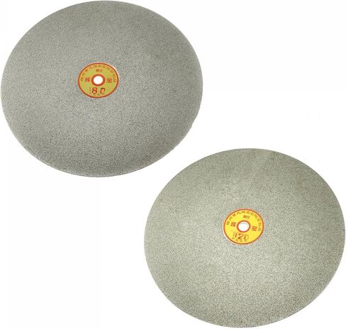 uxcell 250mm 10-inch 80 & 120 Grit Diamond Coated Flat Lap Disk Wheel Grinding Sanding Disc in Saudi Arabia