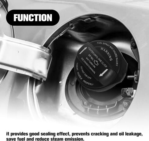 غطاء الغاز، غطاء الوقود 5C0201550T بديل متوافق مع Volkswagen 2011-2020 VW Jetta GTI Golf SportWagen Golf Alltrack Tiguan، لا يزال لـ 2008-2017 Audi A4 A5 A8 S4 S5 S8 Q5 RS5 SQ5 allroad (أسود) in Kuwait