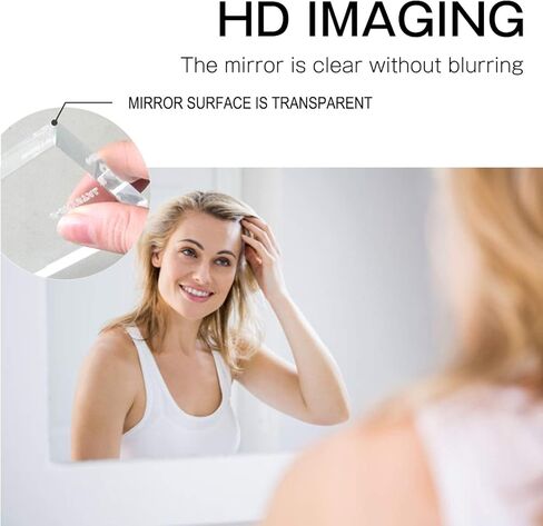 MIRUO Full Length Mirror Decor Wall Mounted Mirror Floor Mirror Dressing Mirror Make Up Mirror Bathroom/Bedroom/Living Room/Dining Room/Entry, Black, 55'' X 16'' (A-MR01058-M-USAM022-vc) in Kuwait