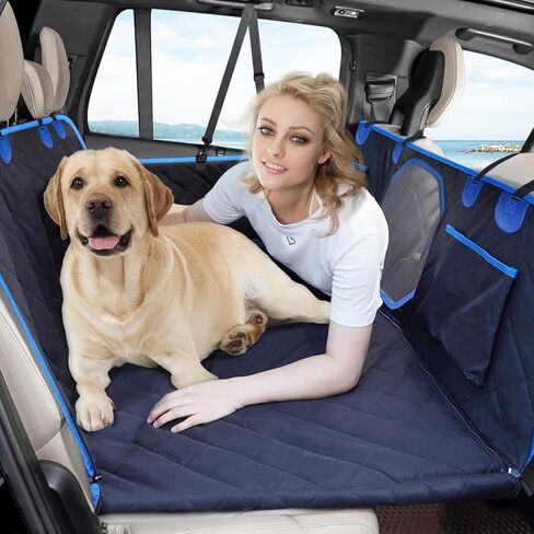 Back Seat Extender for Dogs, 600D Heavy Duty Waterproof Dog Car Seat Cover for Back Seat, Hard Bottom Dog Hammock for Car Travel Mattress, Non-Inflatable Dog Bed for Cars Trucks and SUV in Kuwait