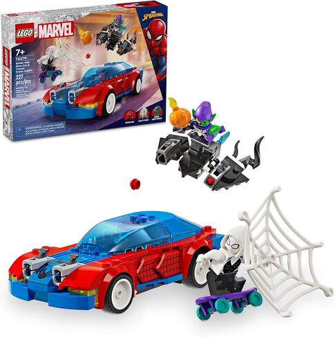 LEGO Marvel Spider-Man Race Car & Venom Green Goblin, Marvel Building Toy for Kids with Ghost-Spider Minifigure and Buildable Race Car Toy, Spider-Man Gift for Boys and Girls Ages 7 and Up, 76279 in Saudi Arabia