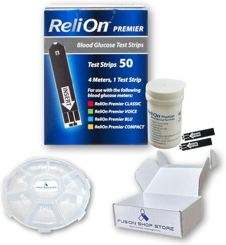 شرائط اختبار Relion Premier، 50 قطعة (1) مع حقيبة أسبوع متجر Fusion Shop (1) in Kuwait