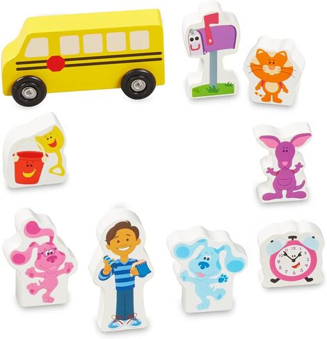 Melissa & Doug Blue's Clues & You! Blue's Neighborhood Activity Rug (44 Inches x 26 Inches Rug, 9 Wooden Play Pieces) in Saudi Arabia