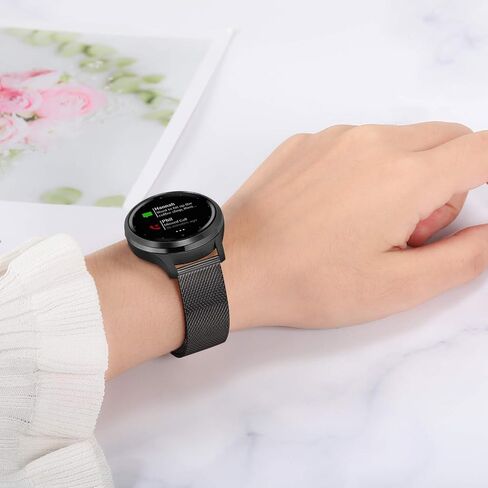 TRUMiRR Women Band for Venu 3S (41mm) Smart Watch, Mesh Stainless Steel Watchband Soft Gold Strap for Garmin Venu 3S / Venu 2S / Vivomove 3S / Forerunner 265S in Kuwait