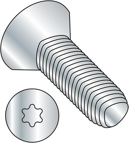 Small Parts 0606RTF Steel Thread Rolling Screw for Metal, Zinc Plated, 82 Degree Flat Head, Star Drive, #6-32 Thread Size, 3/8" Length (Pack of 100) in Saudi Arabia