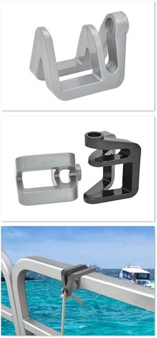 Mekek 4 قطعة مقاطع مصد القارب الشماعات أدوات ضبط المرابط عائم الحاجز كليب قارب الحاجز كليب لرسو السفن 1/1.25 في أنبوب مربع in Kuwait