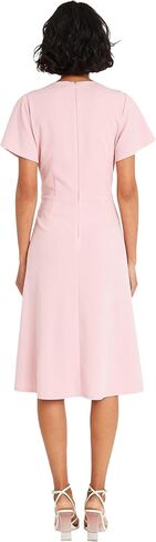 Maggy London Faux Wrap V-Neck Flutter Sleeves Cocktail Wedding Guest Dresses for Women in Saudi Arabia