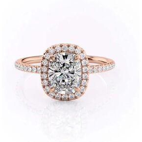 1–5 Ct Elongated Cushion Cut Lab Grown Diamond Ring VVS2 10K 14K 18K Solid Gold Lab Grown Diamond Engagement Ring Halo Solitaire Wedding Bridal Anniversary Ring Valentine Gift for Her(IGI Certified) in Saudi Arabia