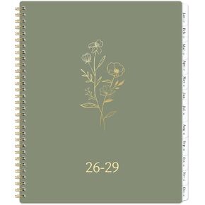 مخطط/تقويم شهري 2026-2029 - مخطط شهري لمدة 3 سنوات 2026-2029، يوليو 2026 - يونيو 2029، 9 × 11 بوصة، مخطط تقويم مزود بعلامات تبويب، جيب داخلي، العطلات، صفحات الملاحظات in Kuwait