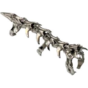 Gothic Punk Finger Claw Knuckle Ring, Silver Mechanical Wind Activity Ring, Punk Rock Gothic Cool in Kuwait