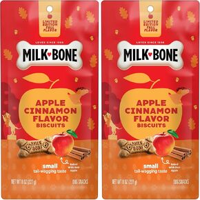 Milk-Bone Limited Edition Apple Cinnamon Flavor Biscuit Dog Treats, 8 Ounce in Kuwait