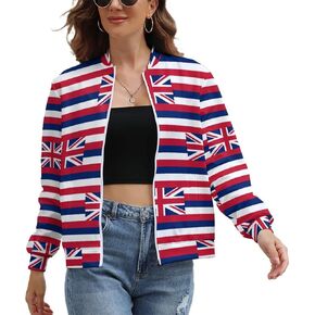 سترة نسائية من Zakqeik بعلم هندوراس بأكمام طويلة وسترة خفيفة الوزن بسحاب in Kuwait