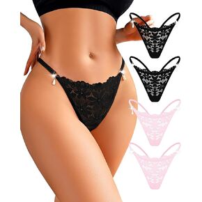 Seamless Thongs for Women Lace T Back Underwear Low Waist No Show Sexy Ladies Undies in Saudi Arabia