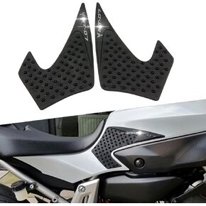 ملصقات واقية لخزان الوقود الجانبي للدراجة النارية متوافقة مع Yamaha MT07 MT-07 FZ07 FZ-07 13-17 وسادة جر بمقبض الركبة الغازي، ملصق خزان الوقود الجانبي غير القابل للانزلاق (أسود) in Kuwait