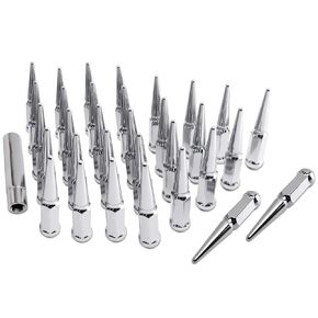 M9x16-18 Lug Nut Wheel Spike Lug Nuts & Cone/Conical Bulge Seat kit，Compatible with RAM 1500 2002-2010 & RAM 2500 1994-2010 & RAM 3500 1994-2010 & Chassis CAB 2013-2018 LT More Replace Set of 32+1 in Kuwait