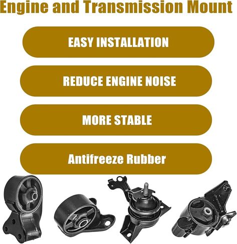 PartsFlow 4PCS Engine Motor and Transmission Mount Kit for Hyundai for Elantra 2001-2006 Tiburon 2003-2006 L4 2.0L DOHC A7101 A7128 A7118 A7116 in Saudi Arabia